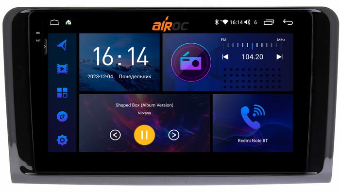 Магнитола для Mercedes-Benz ML (W164), GL (X164) 2005-2012 - AIROC 2K RI-2504 Android 12, Быстрая, QLed+2K, CarPlay, SIM-слот