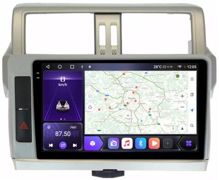 Магнитола для Toyota Land Cruiser Prado 150 2014-2017 - Kuberg OL-1614 QLed+2K, Android 12, TS10, CarPlay, 4G SIM-слот