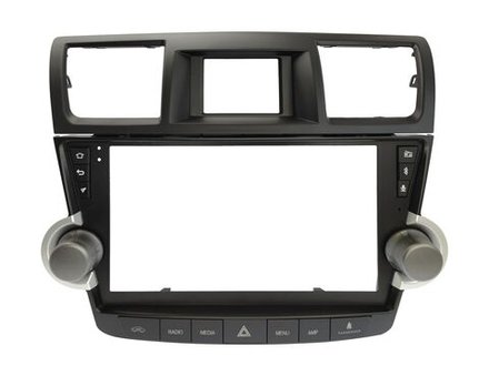 Комплект рамки с разъёмами 10" +can Toyota Highlander U40 2010-013(крутилки кнопки)