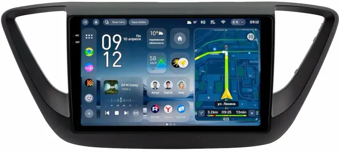 Магнитола для Hyundai Solaris 2 2017-2022, Solaris HS 2024+ (рамка черная матовая) - Teyes CC4-PRO монитор 9.5" 2K QLED на Android 13, Snapdragon 778G, ИИ, CarPlay, DSP, 4G SIM-слот