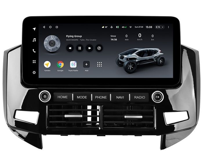 Магнитола для Mitsubishi Pajero 4 2006-2022 (без штатной КЗВ) - Teyes LUX ONE ROUND монитор 12.3", Android 10, CarPlay, 4G SIM-слот