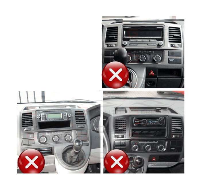 Комплект рамки с разъёмами 9"+can VW Multivan 2003-2015, Caravelle/Transporter 2003-2009(острые углы)