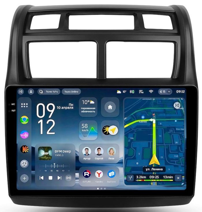 Магнитола для KIA Sportage 2 2008-2010 - Teyes CC4-PRO монитор 9.5" 2K QLED на Android 13, Snapdragon 778G, ИИ, CarPlay, DSP, 4G SIM-слот