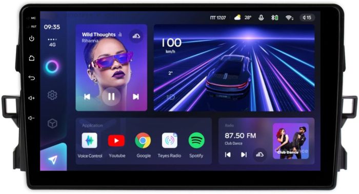 Магнитола для Toyota Auris E150 2006-2012 - Teyes CC3 Android 10, ТОП процессор, 4/32 Гб, CarPlay, SIM-слот