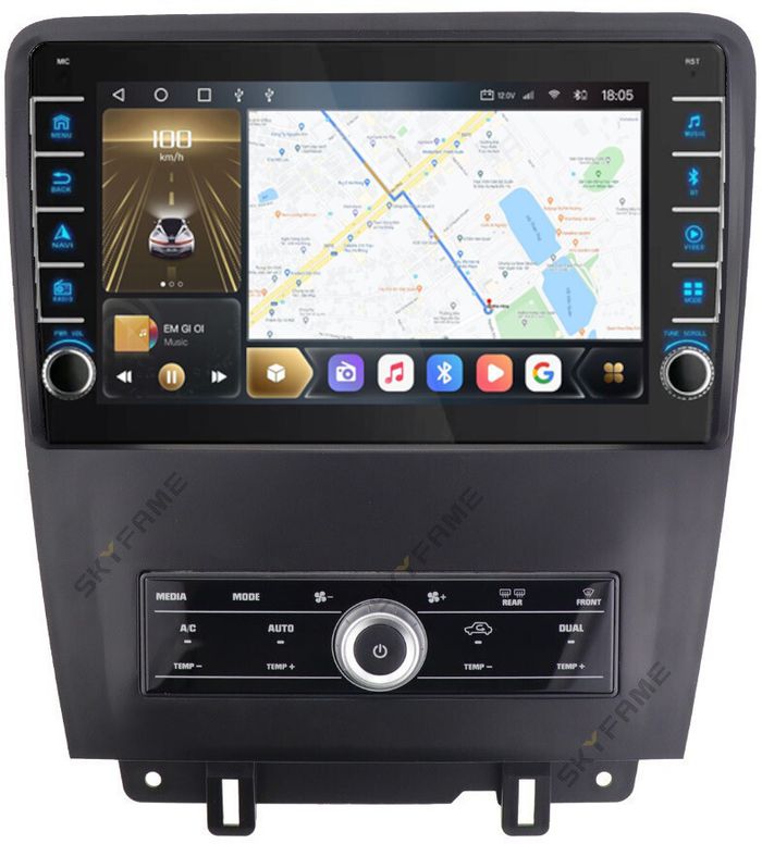 Магнитола для Ford Mustang 5 2009-2013 S197 - Kuberg SF-1103 (кнопки и крутилки), Android 12, Быстрая, CarPlay, 4G SIM-слот