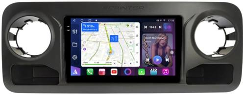 Магнитола для Mercedes-Benz Sprinter W907 2018-2025 (ШГУ монохром) - FarCar 7296 монитор 10.36" QLED на Android 14, TS18, CarPlay, 4G SIM-слот