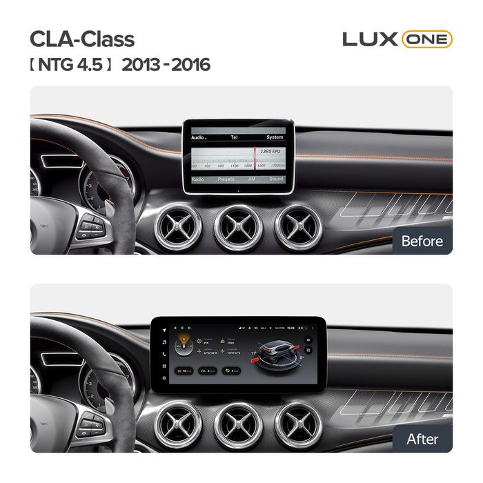 Магнитола для Mercedes-Benz CLA (C117) 2013-2016 NTG 4.5/4.7 - Teyes LUX ONE монитор 12.3", Android 10, 6Гб+128Гб, CarPlay, 4G SIM-слот