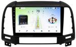 Магнитола для Hyundai Santa Fe 2 CM 2006-2012 (рамка черная) - Teyes CC4L-DTS монитор 9" IPS, Android 14, Быстрая, Snapdragon 662, CarPlay, 4G SIM-слот