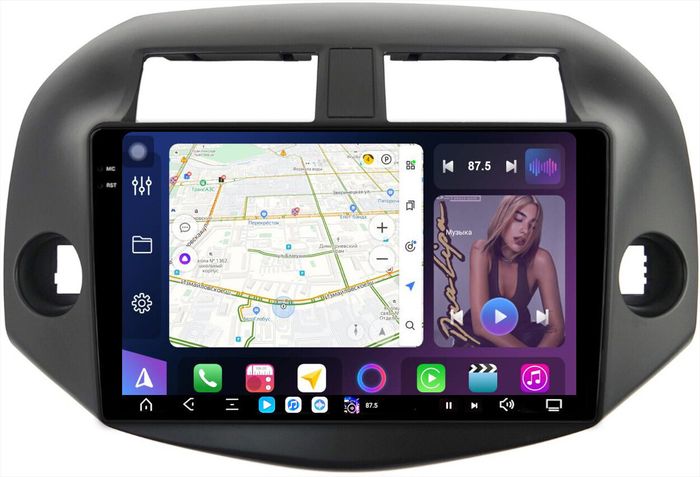 Магнитола для Toyota RAV4 30 2005-2012, Vanguard - FarCar S500-TS20 монитор 10.36" 2K QLED на Android 14, Быстрейшая, CarPlay, 4G SIM-слот