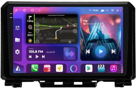 Магнитола для Suzuki Jimny 4 2019+ - FarCar BM3071M-2K монитор 9.5" 2K QLED на Android 14, TS10, 4+32Гб, CarPlay, 4G SIM-слот