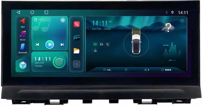 Магнитола для Mazda 6 GJ 2012-2014 - Kuberg монитор 12.5" в стиле LEXUS на Android 12, Быстрая, CarPlay, 4G SIM-слот