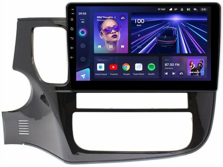 Магнитола для Mitsubishi Outlander 3 2012-2022 (левый руль) - Teyes CC3 монитор 10" QLED на Android 10, ТОП процессор, 4Гб+32Гб, CarPlay, 4G SIM-слот