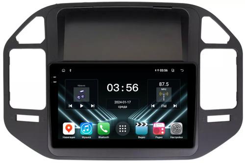 Магнитола для Mitsubishi Pajero 3, Montero 3 1999-2006 (рамка черная) - FarCar DX3237M монитор 9.5" IPS на Android 13, 4+64Гб, CarPlay