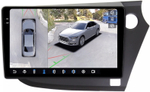 Магнитола для Honda Insight 2 2009-2014 (правый руль) - FarCar BX9-360-22-304 монитор 9.5" 2K QLED на Android 13, 6Гб+128Гб, CarPlay, 4G SIM-слот, 4 камеры в комплекте