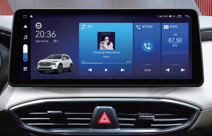 Магнитола для Hyundai Santa Fe 2018-2020 - Kuberg HP-H1201 экран 12.3", Android 12, ТОП процессор, 6Гб+128Гб, Carplay, 4G SIM-слот