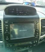Магнитола для Toyota Land Cruiser Prado 120, Lexus GX470 (экран климата внизу) - Kuberg KR-7095-S10 Android 10, ТОП Процессор, 4ГБ-64ГБ, SIM-слот