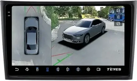 Магнитола для Volvo XC90 2002-2014 (рамка 10 вниз) - Teyes CC3-2K-360 на Android 10, 2K QLED, 6Гб+128Гб, CarPlay, 4G SIM-слот, 4 камеры в комплекте