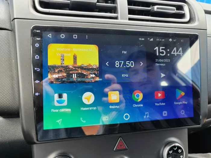 Магнитола для Hyundai Creta 2 2021-2022, Solaris HC 2024+ (рамка серая) - FarCar 3114M монитор 10.36" QLED на Android 14, TS18, CarPlay, 4G SIM-слот