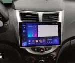 Магнитола для Hyundai Solaris 1 2010-2016 (рамка серебро) - Parafar PF067RN2K на Android 13, Быстрая, QLED+2K, CarPlay, 4G SIM-слот