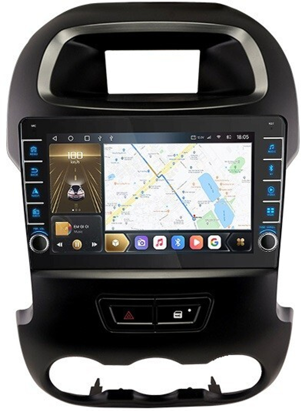Магнитола для Ford Ranger 2011-2015 - Kuberg OL-9204 (кнопки и крутилки), Android 12, TS10, CarPlay, 4G SIM-слот