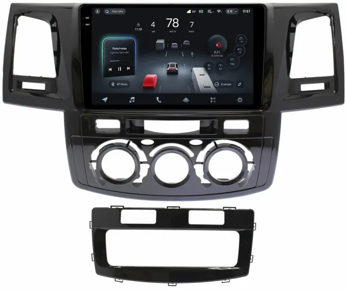 Магнитола для Toyota HiLux 7 2011-2015 - Teyes CC4-PRO монитор 9.5" 2K QLED на Android 13, Быстрейшая, Snapdragon 778G, ИИ, CarPlay, DSP, 4G SIM-слот
