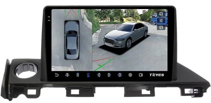 Магнитола для Mazda 6 GJ 2015-2018 - Teyes CC3-2K-360 на Android 10, 2K QLED, 6Гб+128Гб, CarPlay, 4G SIM-слот, 4 камеры в комплекте