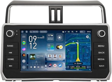 Магнитола для Toyota Land Cruiser Prado 150 2017-2023 (рамка с кнопками и крутилками) - Teyes CC4-PRO монитор 9.5" 2K QLED на Android 13, Snapdragon 778G, ИИ, CarPlay, DSP, 4G SIM-слот