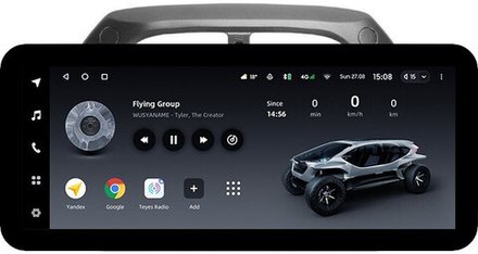 Магнитола для Toyota RAV4 2 2000-2003 - Teyes LUX ONE ROUND монитор 12.3" 2K QLED на Android 10, CarPlay, 4G SIM-слот