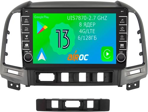 Магнитола для Hyundai Santa Fe 2006-2012 - Airoc AB-2008 (кнопки и крутилки), Android 13, TS20, 6/128Гб, SIM-слот, CarPlay