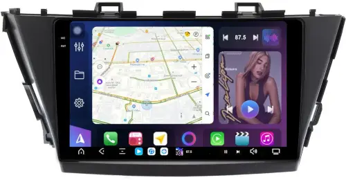 Магнитола для Toyota Prius Alpha 40 2011-2014 (правый руль) - FarCar GX9-9533 монитор 9.5" 2K QLED на Android 14, TS20, 6+128Гб, CarPlay, 4G SIM-слот