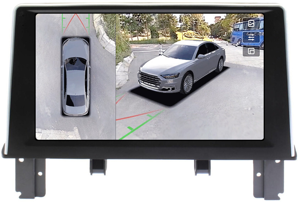 Магнитола для BMW 1-серии F20 2011-2014 (без NBT, врезка наверх) - Teyes CC3-2K-360 на Android 10, 2K QLED, 6Гб+128Гб, CarPlay, 4G SIM-слот, 4 камеры в комплекте