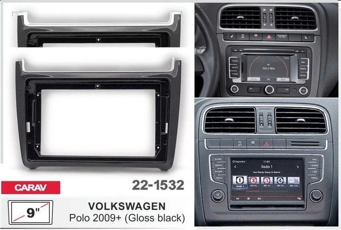 Магнитола для Volkswagen Polo 5 2009-2020 (рамка черная глянцевая) - Teyes CC3-2K QLed Android 10, ТОП процессор, SIM-слот, CarPlay