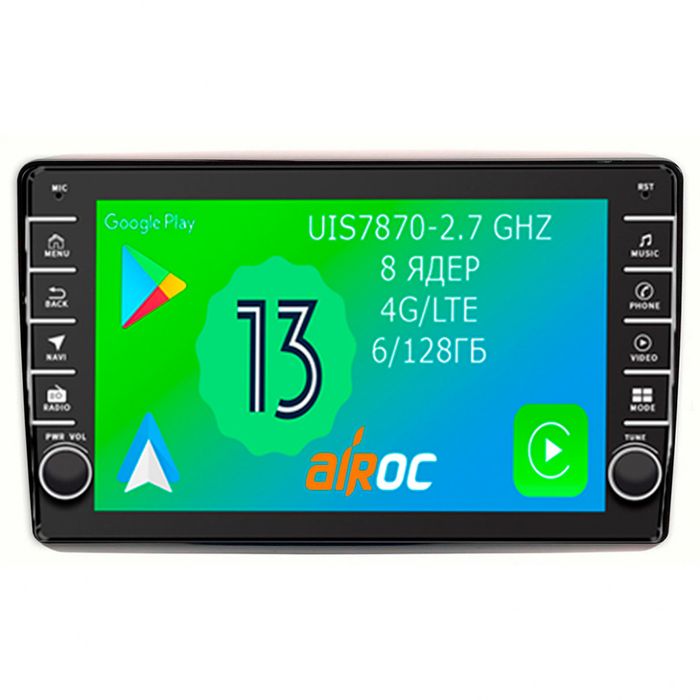 Магнитола для Citroen Jumper, Fiat Ducato, Peugeot Boxer 2006-2022 (вместо штатной магнитолы) - Airoc AB-1502 (кнопки и крутилки), Android 13, Быстрая, SIM-слот, CarPlay