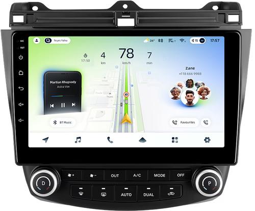Магнитола для Honda Accord 7 2003-2008 (рамка вниз) - Teyes CC4L-DTS монитор 10.1" IPS, Android 14, Быстрая, Snapdragon 662, CarPlay, 4G SIM-слот