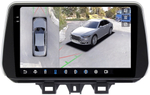 Магнитола для Hyundai Tucson 3 2018-2021 - FarCar BX1135M-360 монитор 9.5" 2K QLED на Android 13, 6Гб+128Гб, CarPlay, 4G SIM-слот, 4 камеры в комплекте