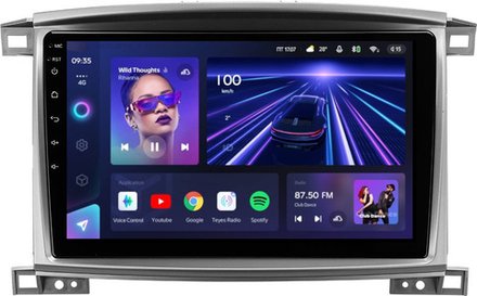 Магнитола для Toyota Land Cruiser 100, Lexus LX470 2002-2007 (климат на цветном экране) - Teyes CC3 Android 10, ТОП процессор, 4/32 Гб, CarPlay, SIM-слот