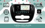 Магнитола для KIA Soul 2014-2019 (климат, рамка глянец) - Vaycar VA27-526A-2K на Android 13, Быстрая, 2K QLED, CarPlay, 4G SIM-слот