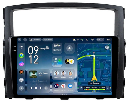 Магнитола для Mitsubishi Pajero 4 2006-2022 - Teyes CC4-PRO монитор 9.5" 2K QLED на Android 13, Snapdragon 778G, ИИ, CarPlay, DSP, 4G SIM-слот