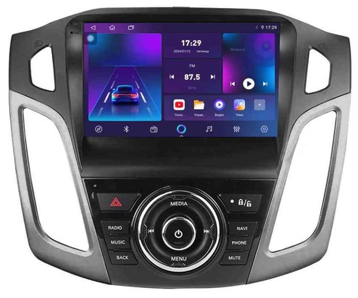 Магнитола для Ford Focus 3 2011-2019 - Parafar PF155LUX1RN2K на Android 13, QLED+2K, ТОП процессор, 4Гб+32Гб, CarPlay, 4G SIM-слот