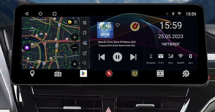 Магнитола для Toyota Camry 70 (75) 2021-2023 - Redpower 85333XLB монитор 12.3" QLED в стиле BMW, Android 14, Быстрейшая, CarPlay, 4G SIM-слот