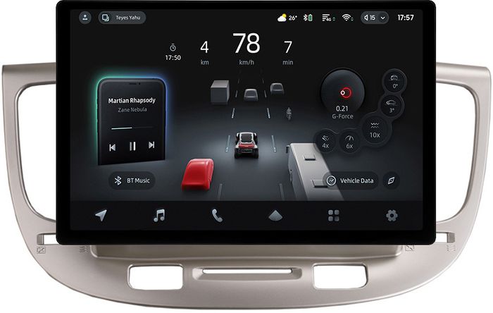 Магнитола для KIA Rio 2 2005-2011 (рамка бежевая) - Teyes CC4-PRO монитор 13" 2K QLED на Android 13, Быстрейшая, Snapdragon 778G, ИИ, CarPlay, DSP, 4G SIM-слот