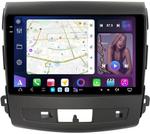 Магнитола для Mitsubishi Outlander XL, Peugeot 4007, Citroen C-Crosser (перфорированная рамка) - FarCar GX9-8007P монитор 9.5" 2K QLED на Android 14, TS20, 6+128Гб, CarPlay, 4G SIM-слот