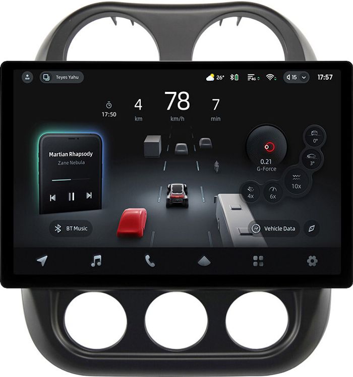 Магнитола для Jeep Compass 2011-2015 - Teyes CC4-PRO монитор 13" 2K QLED на Android 13, Быстрейшая, Snapdragon 778G, ИИ, CarPlay, DSP, 4G SIM-слот
