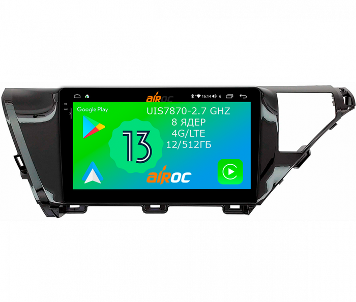 Магнитола для Toyota Camry 70 2017-2020 (без JBL) - Airoc 2K AU-1128/1129 Android 13, TS20, 12/512Гб, SIM-слот