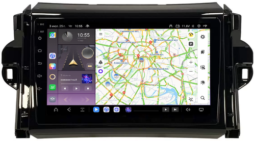 Магнитола для Toyota Fortuner 2015-2022 - Kuberg OL-9699 QLed, Android 13, TS20, CarPlay, SIM-слот
