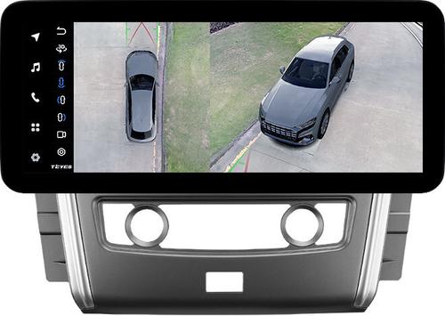 Магнитола для Nissan Patrol Y62 2010-2019 (экран климата внизу) - Teyes LUX ONE 360 монитор 12.3" 2K QLED на Android 10, 6Гб+128Гб, CarPlay, 4G SIM-слот, 4 камеры в комплекте