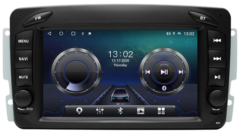 Магнитола для Mercedes-Benz G (W463) 2000-2006, C (W203) 2000-2004, A (W168) - Kuberg MKD-7108-S10 Android 12, ТОП процессор, 4Гб+64Гб, CarPlay, SIM-слот