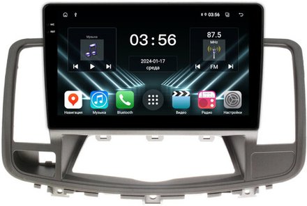 Магнитола для Nissan Teana J32 2008-2013 (ШГУ монохром) - FarCar DX1076M-A монитор 10.36" IPS на Android 13, 4+64Гб, CarPlay