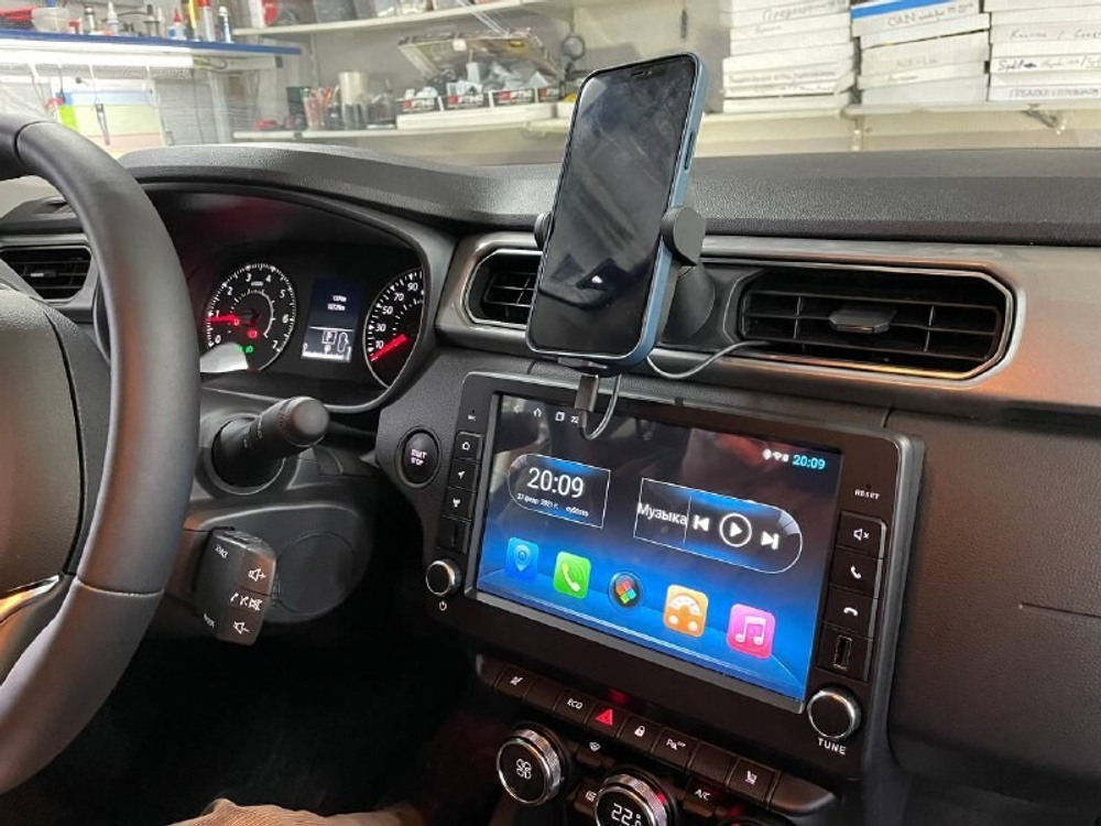 Магнитола для Renault Arkana 2019+, Duster 2020+ (поддержка BOSE, круг. обзора) - Kuberg KR-9196-S10 Android 10, ТОП Процессор, 4ГБ-64ГБ, SIM-слот