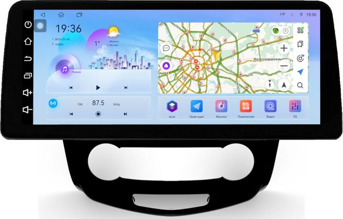 Магнитола для Nissan Qashqai J11 2014-2022 (кондиционер) - FarCar монитор 12.3" 2K QLED на Android 14, Быстрая, CarPlay, 4G SIM-слот
